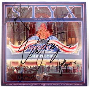 STYX~ Paradise Theater. 1980  Vinyl  "FULLY AUTOGRAPHED" etched Wax! RARE LP-326 - Picture 1 of 15