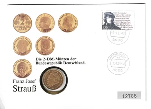 Numisbrief Germany 2 DM Franz Joseph Strauss 1991 - Picture 1 of 1