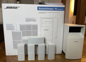 BOSE Acoustimass 10 Series V Home Cinema Lautsprecher System Weiß , Top Zustand! - Bild 1 von 2