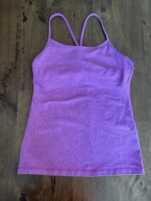 Lululemon Power Y Tank Top Women's Size 8 Purple Athletic Workout Yoga Gym Run - Image 1 of 4