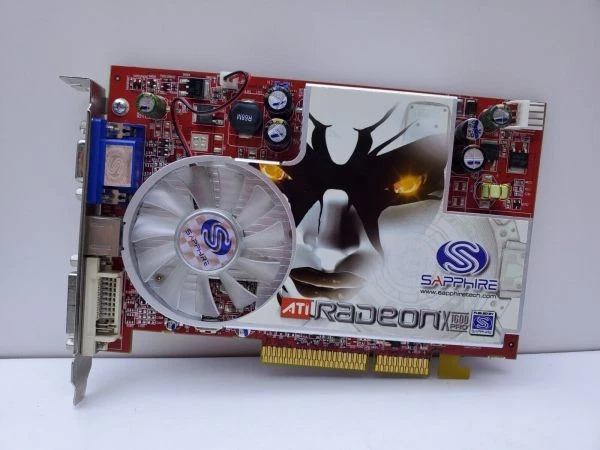Ati radeon sapphire x1600 pro 512mb ddr2 agp vga/tvo/dvi-i, 88-3c85-03-sa. 1107 - Image 1 of 4
