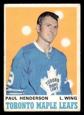 1970 O-PEE-CHEE PAUL HENDERSON 217 VG HOCKEY TORONTO MAPLE LEAFS - Image 1 of 2