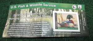 2012-2013 Fish & Wildlife Service Migratory Bird Hunting & Conservation Stamp - Picture 1 of 2