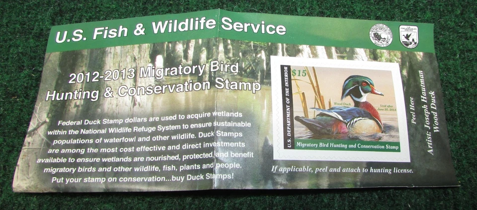 2012-2013 Fish & Wildlife Service Migratory Bird Hunting & Conservation Stamp - Image 1 of 2