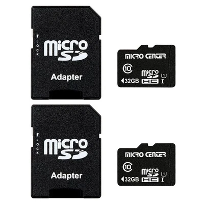 INLAND Micro Center 32GB Class 10 MicroSDHC Flash Memory Card with Adapter for - Image 1 of 4