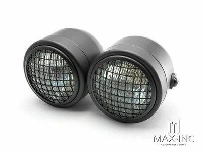 Headligh Motorcycle Durable High quality New Black Twin Mesh Grill Dual - Image 1 of 4