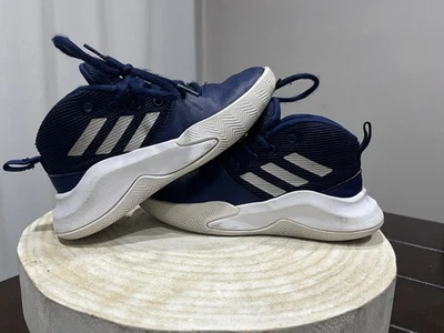 Adidas Basketball Sneakers Ownthegame K Mid Shoes Blue White Boys/Youth Size 13 - Image 1 of 4