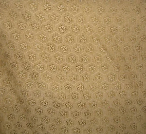 1 yard of Gold Flower Print Upholstery Fabric 1 Yard - Picture 1 of 1