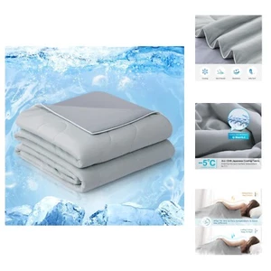 Cooling Comforter Queen, Cold Touch Fabric Absorbs Body Heat, Double-Sided Co... - Picture 1 of 10