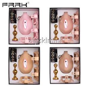 Fully Covered Realistic Vagina Shape Cage Chastity Device Lifelike Cage Gift - Bild 1 von 36