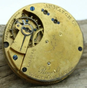 Waltham Royal Pocket Watch Movement 1873 Model 8s 11j 1832345 (B3O2) - Picture 1 of 2