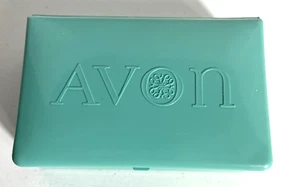 Vintage Avon Lippenstift Etui Sampler Box Aqua Türkis - KEINE PROBEN - Bild 1 von 5