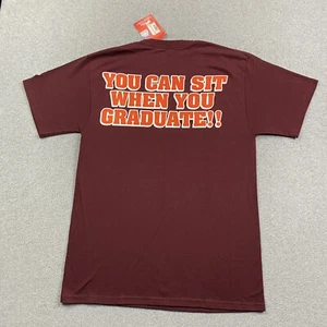 NEW Virginia Tech Mens Shirt Medium VT Hokies Maroon Graduate Jumping Champion - Picture 1 of 10