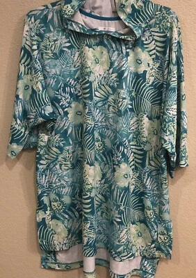 Columbia PFG Verano Sol Túnica Sudadera con Capucha Camisa Para Mujer Grande Floral Tropical 3/4 Foto 1 de 4