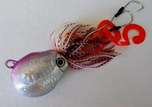 ONE (1) Thunder Jig 250 g/9 once polpo jigging peso acqua salata esca per pesci viola - Foto 1 di 1