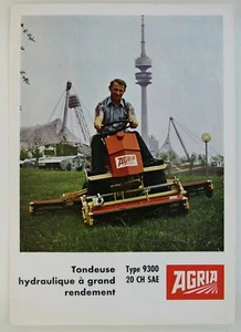 Prospekt Brochure Traktor Hydraulikmäher AGRIA 9300 Traktor Traktor - Bild 1 von 1