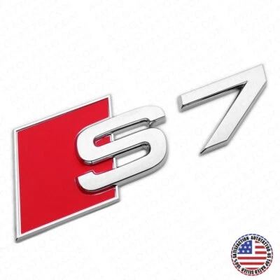 Placa de identificación trasera emblema maletero Audi S7 Sport Sline cromada Foto 1 de 4