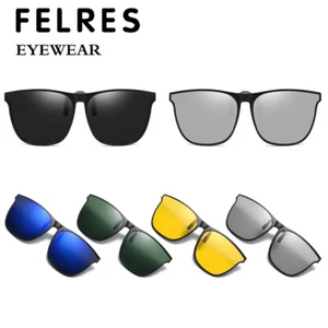 Gafas de sol polarizadas unisex ovaladas con clip abatibles lentes siamesas gafas para exteriores - Imagen 1 de 21
