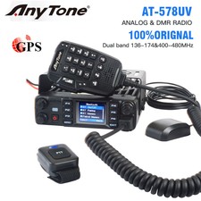 AnyTone At-d578uv Pro 4000ch VHF UHF Dmr/analog Car Amateur Ham Mobile Radio GPS