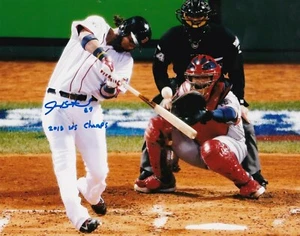 JARROD SALTALAMACCHIA  BOSTON RED SOX  2013 WS CHAMPS   ACTION SIGNED 8x10 - Picture 1 of 1