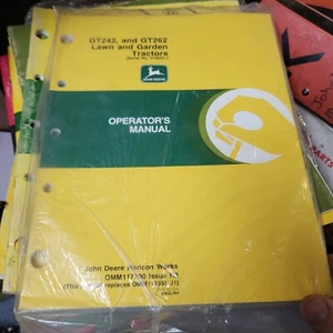 JOHN DEERE GT242 And GT262 Lawn and Garden Tractor Operators Manual - Picture 1 of 1