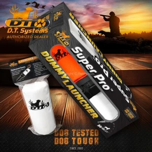 DT Systems Super Pro Launcher Dummy Orange and White Dog Training Handheld Kit - Picture 1 of 14