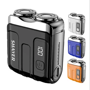 Men's Mini Rotating Double Head Magnetic Shaver USB Charging Portable Shaver - Picture 1 of 16