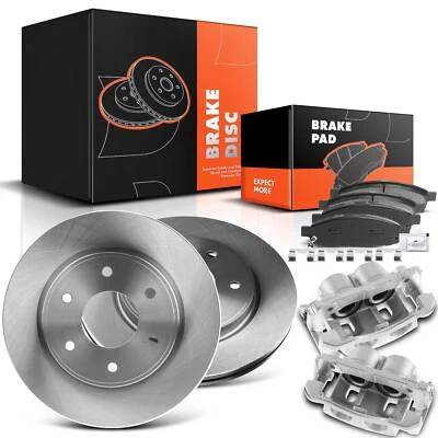8x Rotor de freno de disco delantero y pastilla + pinza para Nissan Titan Armada INFINITI QX56 Foto 1 de 4