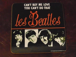 The Beatles Les Beatles Can't Buy Me Love  Corkback Coaster 3 3/4" x 3 3/4" - Picture 1 of 1