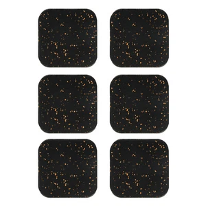 6 Pcs Treadmill Mat Exercise Equipment Noise Reduction for Floor Black/Orange - Picture 1 of 7