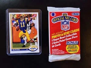 1991 Upperdeck  #164 Jim Everett Rams  W/ 1989 Pro Set Series 1  Wax Pack - Picture 1 of 2