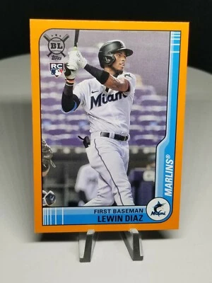 2021 Topps Big League LEWIN DIAZ Orange Border Rookie RC #26 Marlins - Image 1 of 2