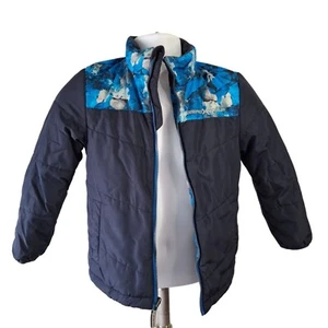 X Zero Posur Puffer Coat Boys Medium Blue Gray Winter Y2K 90s - Picture 1 of 6
