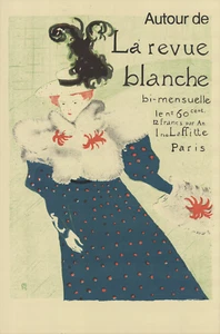 HENRI DE TOULOUSE-LAUTREC La Revue Blanche 35" x 22.25" Lithograph 1995 Art Nou - Picture 1 of 1