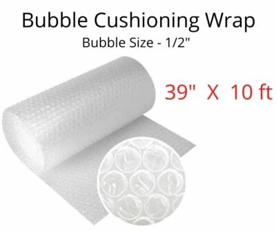 Bubble Cushioning Sheet 1/2" Large Bubble Cushioning Wrap Padding Wrap 39" Wide - Image 1 of 4