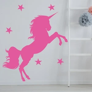 Unicorn Wall Sticker Decal Girls Bedroom Decor - Picture 1 of 9