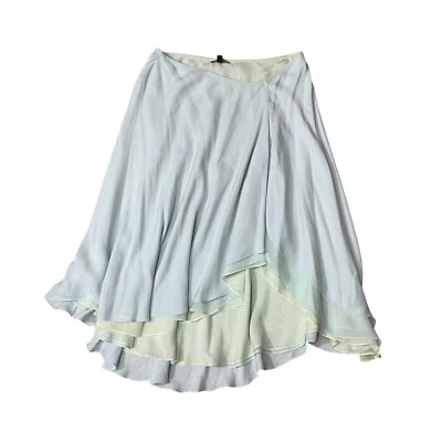 Brooks Brothers 4 Cabo Flutuante 100% Seda NOVO com etiquetas Camadas Azul Pálido e Verde - Imagem 1 de 4