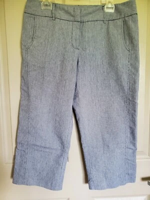 Pantalones Cortos Capri Daisy Fuentes Mujer Talla 14 Blanco y Negro Color Elegante Foto 1 de 4