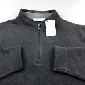 Peter Millar Crown Fleece Quarter Zip Stretch Pullover Sweater Black 2XL $160 - Picture 1 of 9