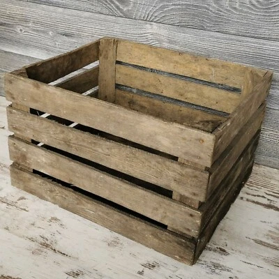 gebrauchte Obstkiste 50x40x30cm braun Holz Weinkiste Apfelkiste Holzkiste Box  - Bild 1 von 4