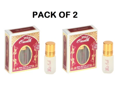 Al Nuaim BLANCO OUDH 3 ml Attar Aceite Perfume Fragancia de Larga Duración - PACK DE 2 Foto 1 de 3