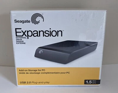 BRAND NEW Seagate 1.5TB USB 2.0  External Hard Drive ST315005EXA101-RK - Image 1 of 4