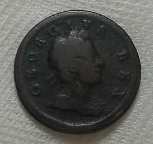 1717 GREAT BRITIAN COPPER HALFPENNY COIN - Picture 1 of 2