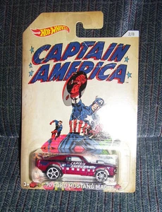 Hot Wheels CAPTAIN AMERICA SERIE '70 Mustang Mach 1, 2/8 2016 Walmart MARVEL - Bild 1 von 6