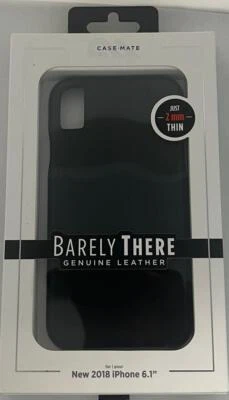 Funda Case-Mate iPhone Xr apenas hay cuero negra Foto 1 de 4