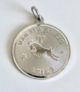 Vintage Sterling Silber Widder Sternzeichen Charm - Bild 1 von 2