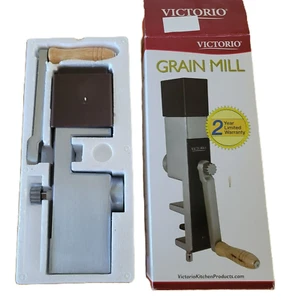 Victorio Hand Crank Grain Mill Item #VPK1012 Clamp Base, Grind Wheat Barley Oats - Picture 1 of 5