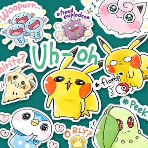 Funny Pokemon Stickers -  Journal, Diary Stickers, Kawaii Stickers [USA] - Picture 1 of 5