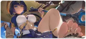 Genshin Candice Mouse Pad: Stylish, Anti-Slip, 40x90cm, for Gaming & Work - Picture 1 of 9