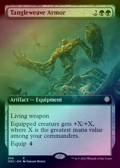 TANGLEWEAVE ARMOR - EXTENDED ART (FOIL) (ONC) Phyrexia: All Will Be One - Image 1 of 1